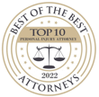 Best of the Best Attorneys Personal Injury Attorney Badge 2022