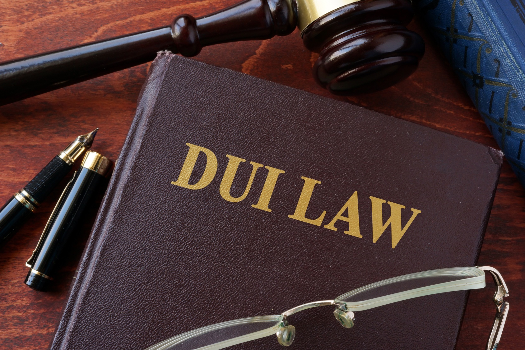 A book titled "DUI LAW"