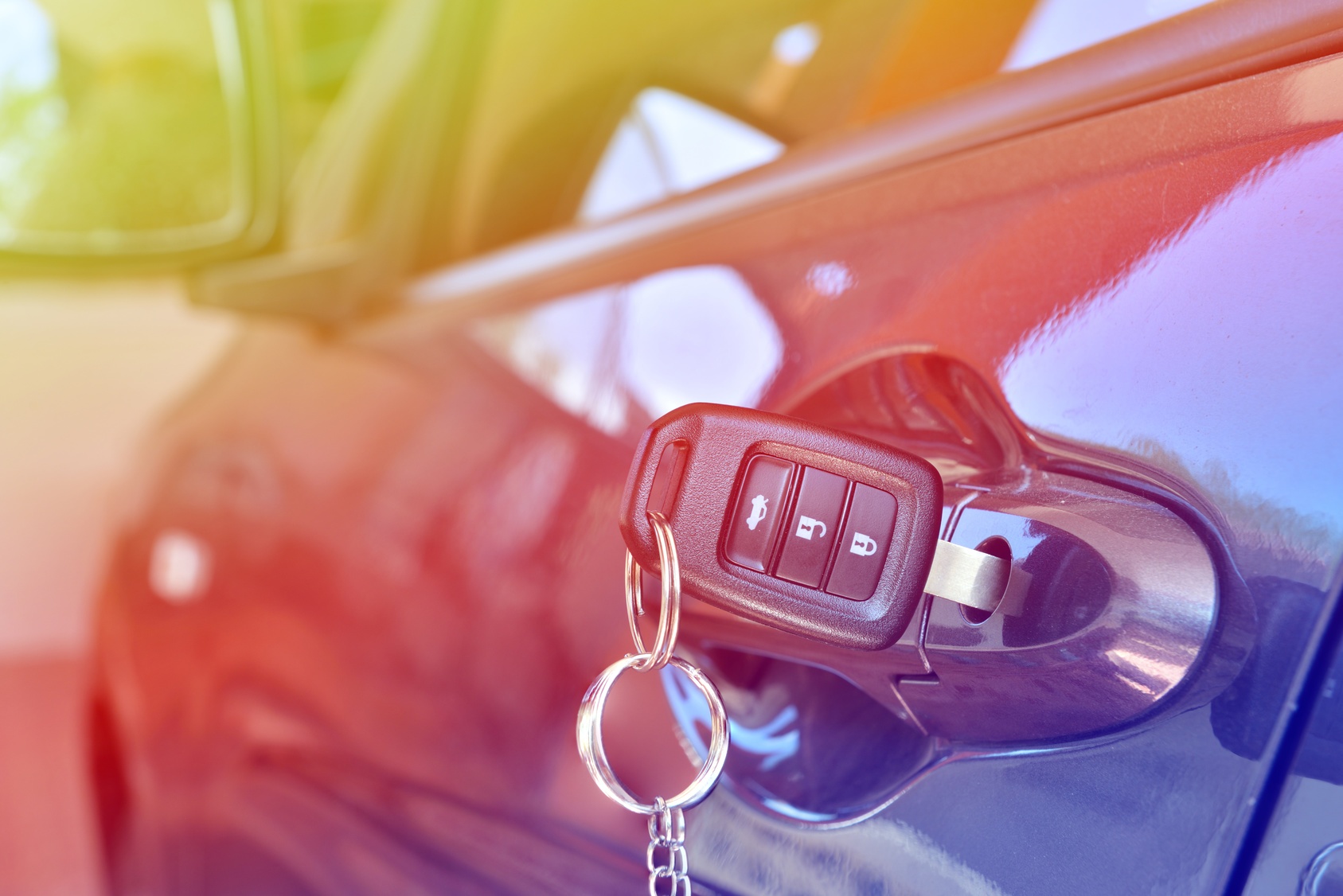 Insurance_cover_for_a_stolen_car Someone left their keys in their car door.
