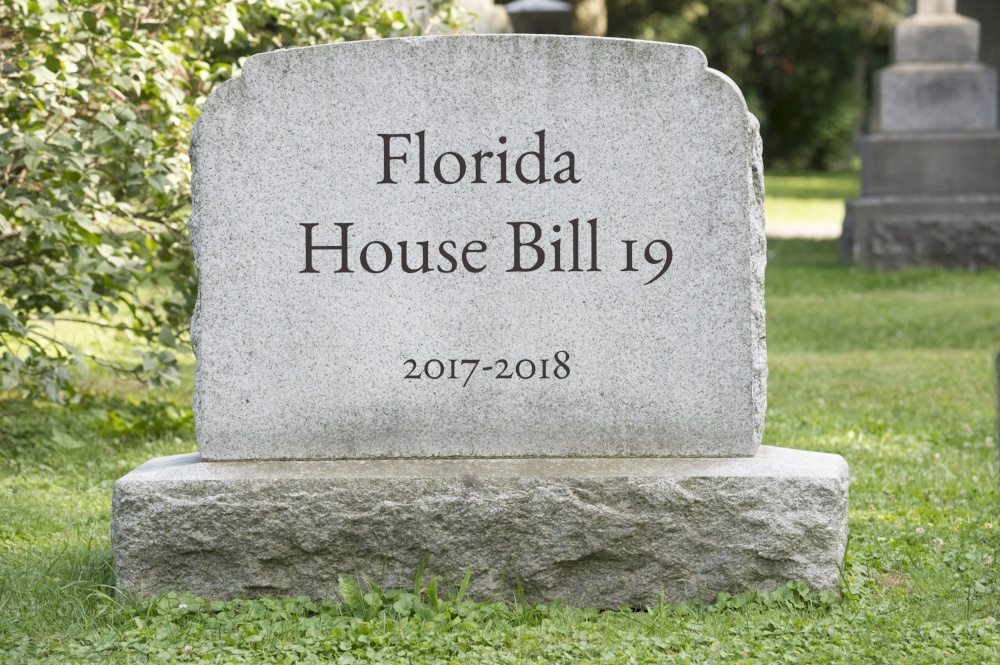 A tombstone
