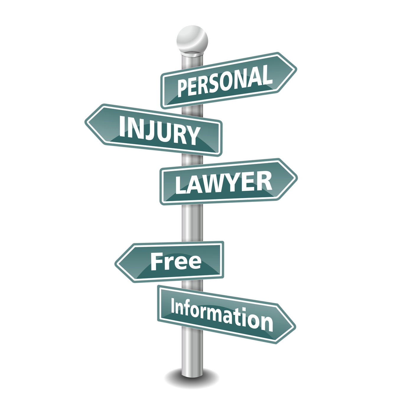 PERSONAL INJURY LAWYER icon as signpost - NEW TOP TREND