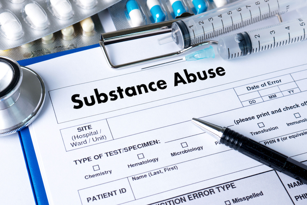Substance Abuse doctor hand working Professional doctor