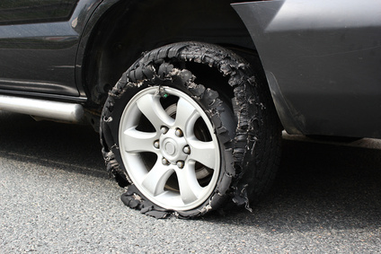 exploded truck tire damaged truck tire after tire explosion at high speed