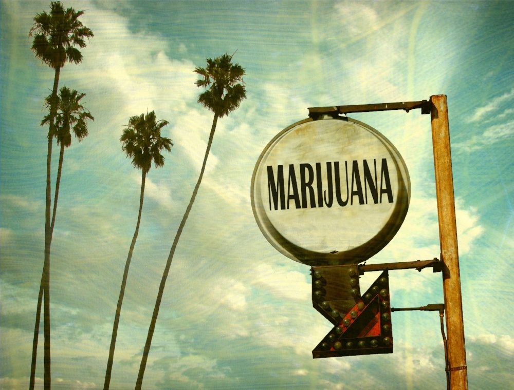A medical marijuana sign