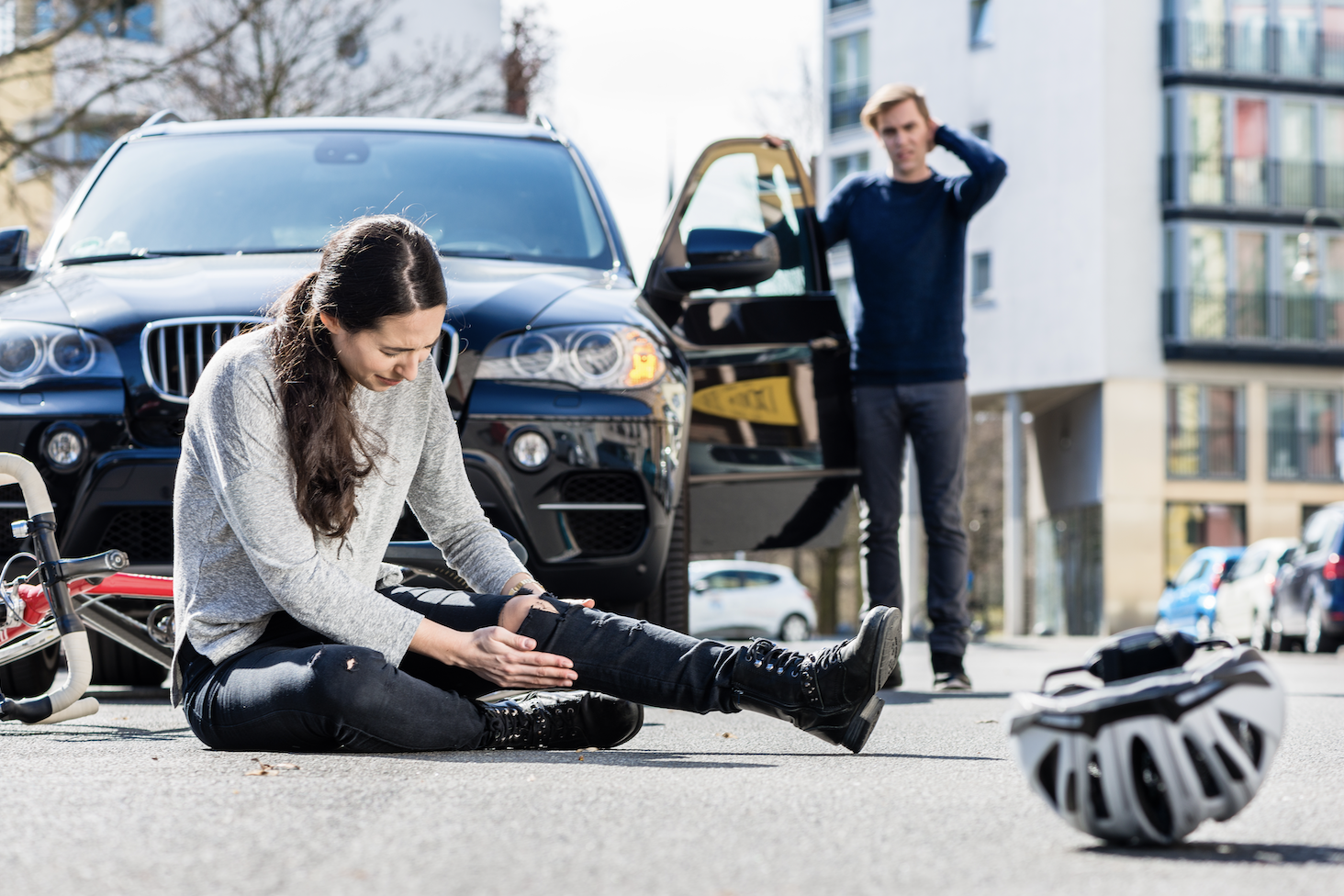 pedestrian car accident leg injury