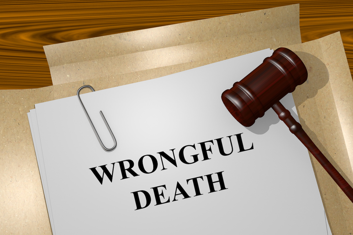 Render illustration of Wrongful Death title on Legal Documents